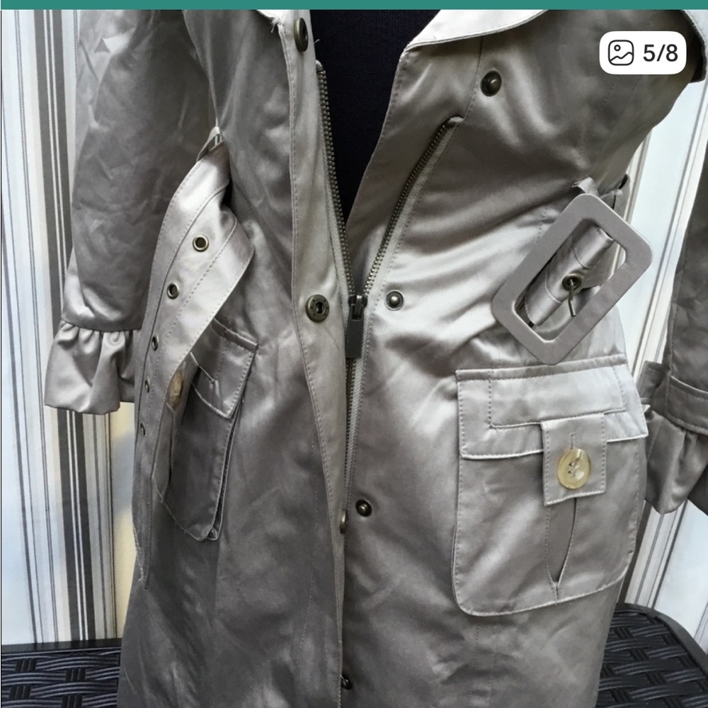 Bebe Women's Trench Coat with Belt - Picture 3 of 4